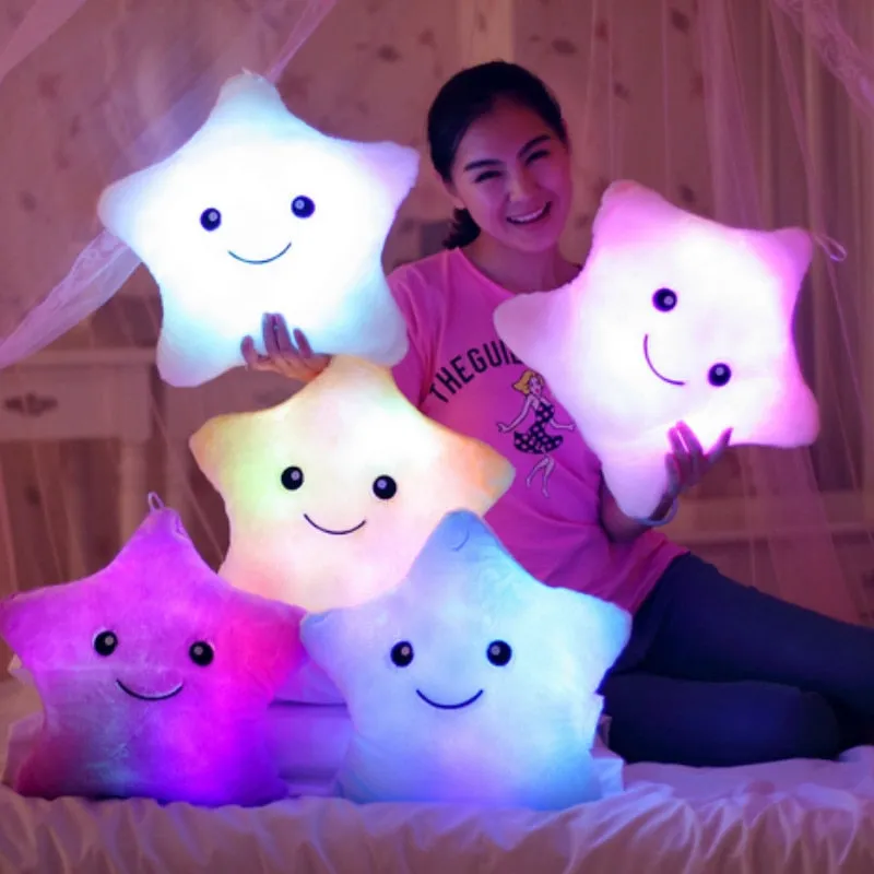 Toy Luminous Pillow Soft Stuffed Plush Glowing Colorful Cushion Led Light Toys
