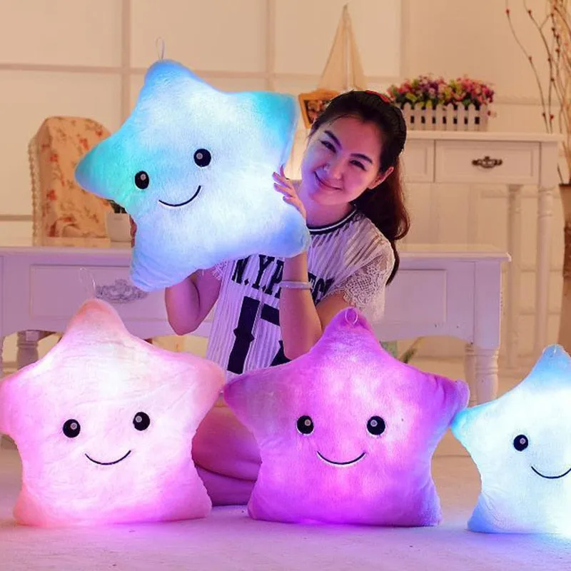 Toy Luminous Pillow Soft Stuffed Plush Glowing Colorful Cushion Led Light Toys