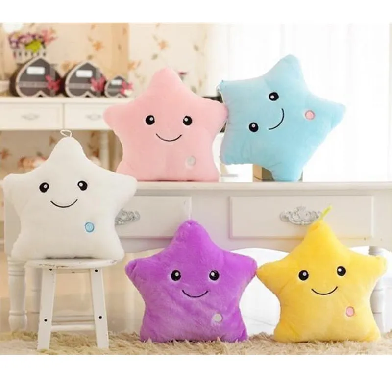 Toy Luminous Pillow Soft Stuffed Plush Glowing Colorful Cushion Led Light Toys