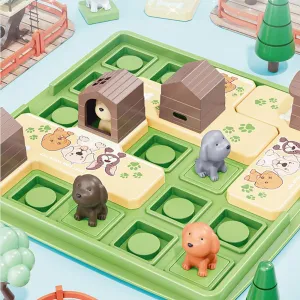 Toy Room Pet Dog Escape Hunter, Logic Puzzle Board Game, Brain Teaser Maze Game for Kids, Parent-Child Interactive STEM Toy
