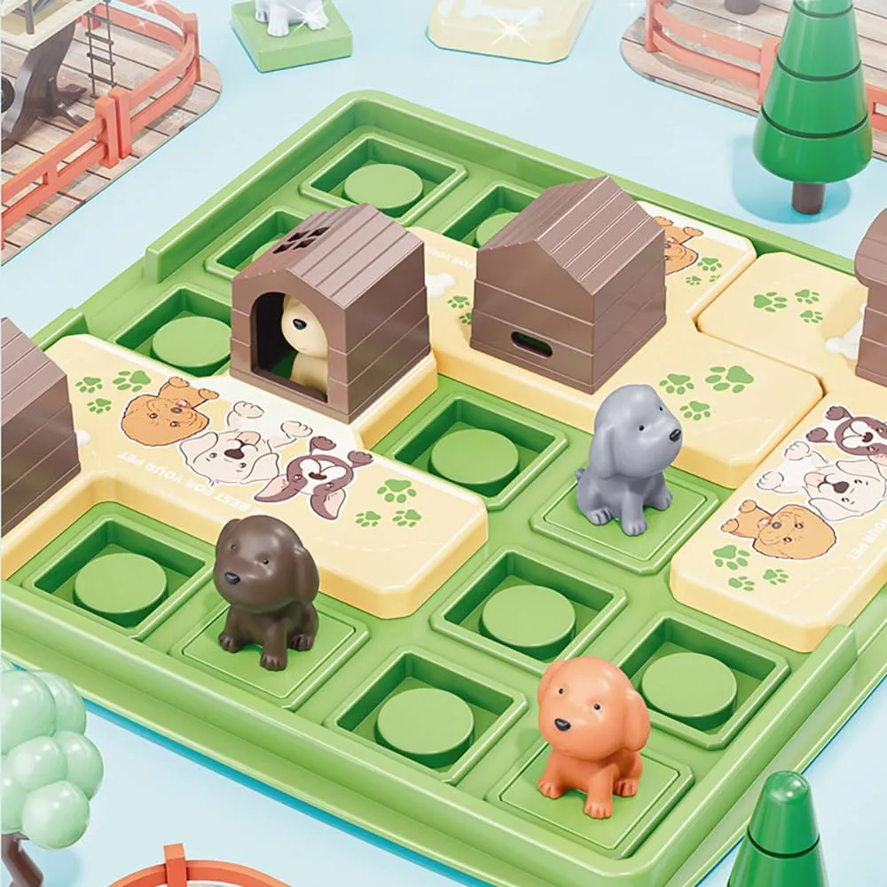 Toy Room Pet Dog Escape Hunter, Logic Puzzle Board Game, Brain Teaser Maze Game for Kids, Parent-Child Interactive STEM Toy