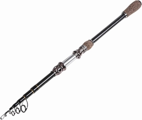 Toyvian 2.1M Telescopic Fishing Rod Portable Sea Fishing Pole for Freshwater and Saltwater Fishing Compact Design with Ergonomic Grip for Ocean Boat Beach Lake and River Fishing