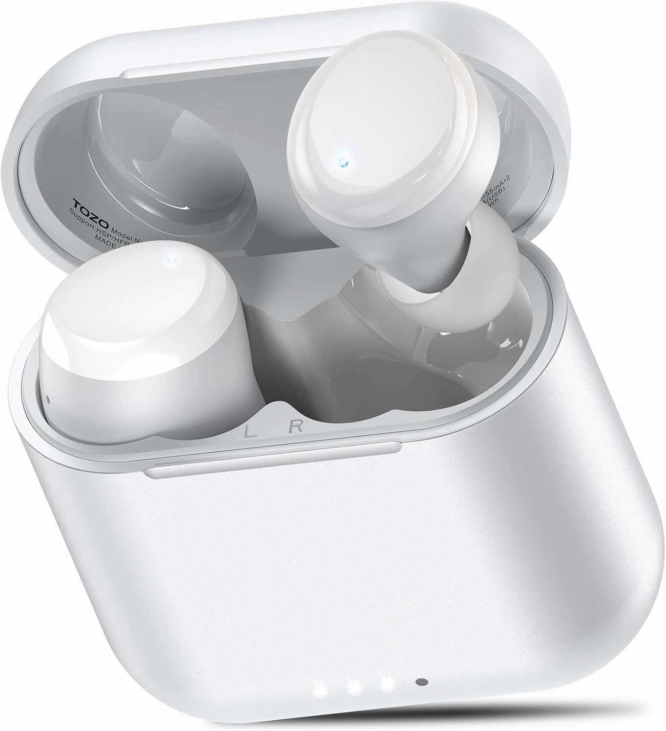 TOZO T6 True Wireless Earbuds Bluetooth 5.3 Headphones 50H Long Playtime, Wireless Charging Case, IPX8 Waterproof Stereo Earphones, Built-in Mic Calls, Headset Premium Deep Bass 32 Preset EQs via APP