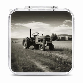 Tractor Agriculture Tranquil Switch Game Case Switch Game Holder Cartridge Case Storage 12 Games & 2 Micro Sd Card Slots, Travel Carry Cases, Portable Games Card Storage, Hard Shell, Buckle Closure