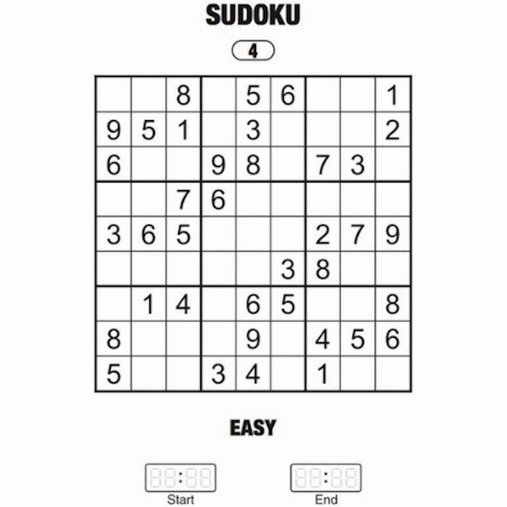 Travel Size Sudoku Book - Assorted Compact Puzzles High Quality