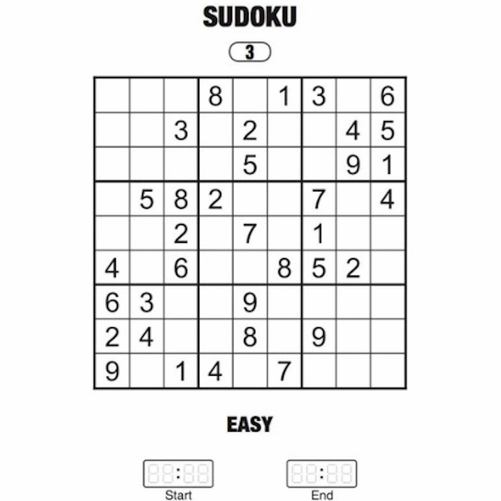Travel Size Sudoku Book - Assorted Compact Puzzles High Quality