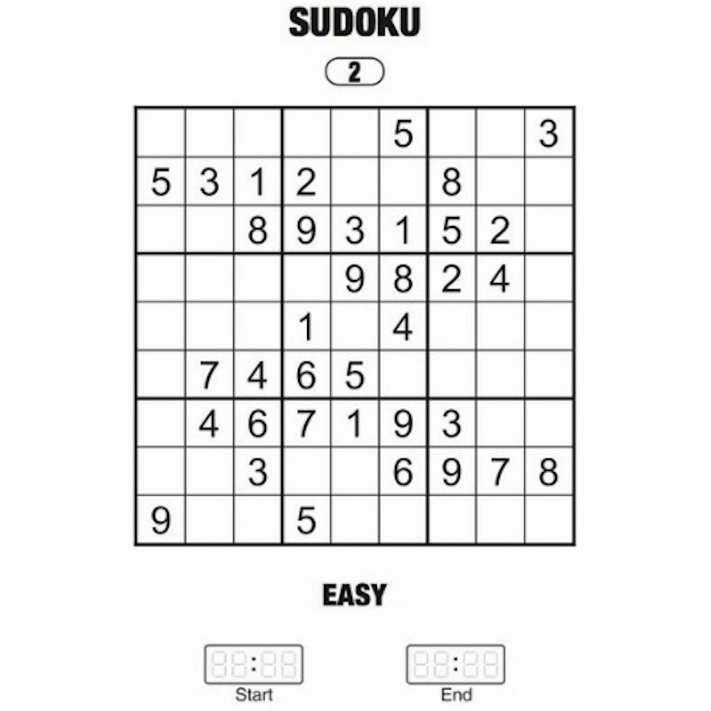 Travel Size Sudoku Book - Assorted Compact Puzzles High Quality