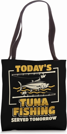 Tuna Fishing Reel Deep Sea Fishing Bluefin Tuna Fisherman Tote Bag