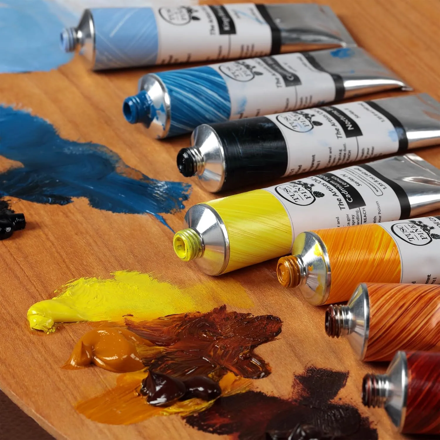 Tusc & Pine Artist Oil Paint - Wellington Vert Noir, 40 ml, Non-Yellowing, Rich & Creamy Consistency, Maximum Pigment Load, Small Batch Milled Oil Paints Made in The USA for Professional Artists