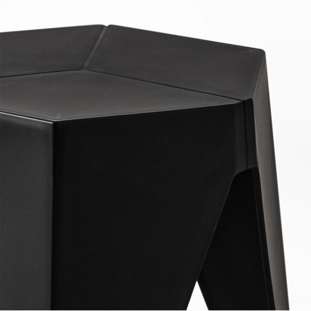 Two Bar Stools Puzzle Plastic Foot Stool Black