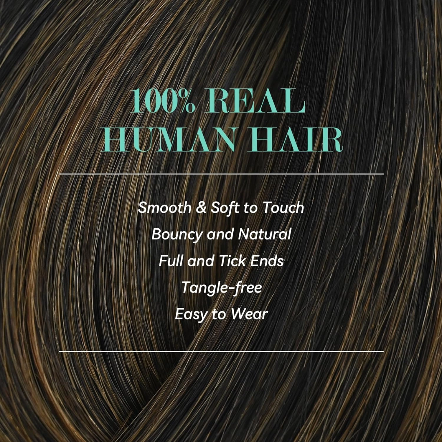 UKira Balayage Hair Extensions Real Human Hair, 12 Inch 100g 7pcs Natural Black to Chestnut Brown Ombre Clip in Hair Extensions, Natural Straight Remy Human Hair Clip in Extensions for Women