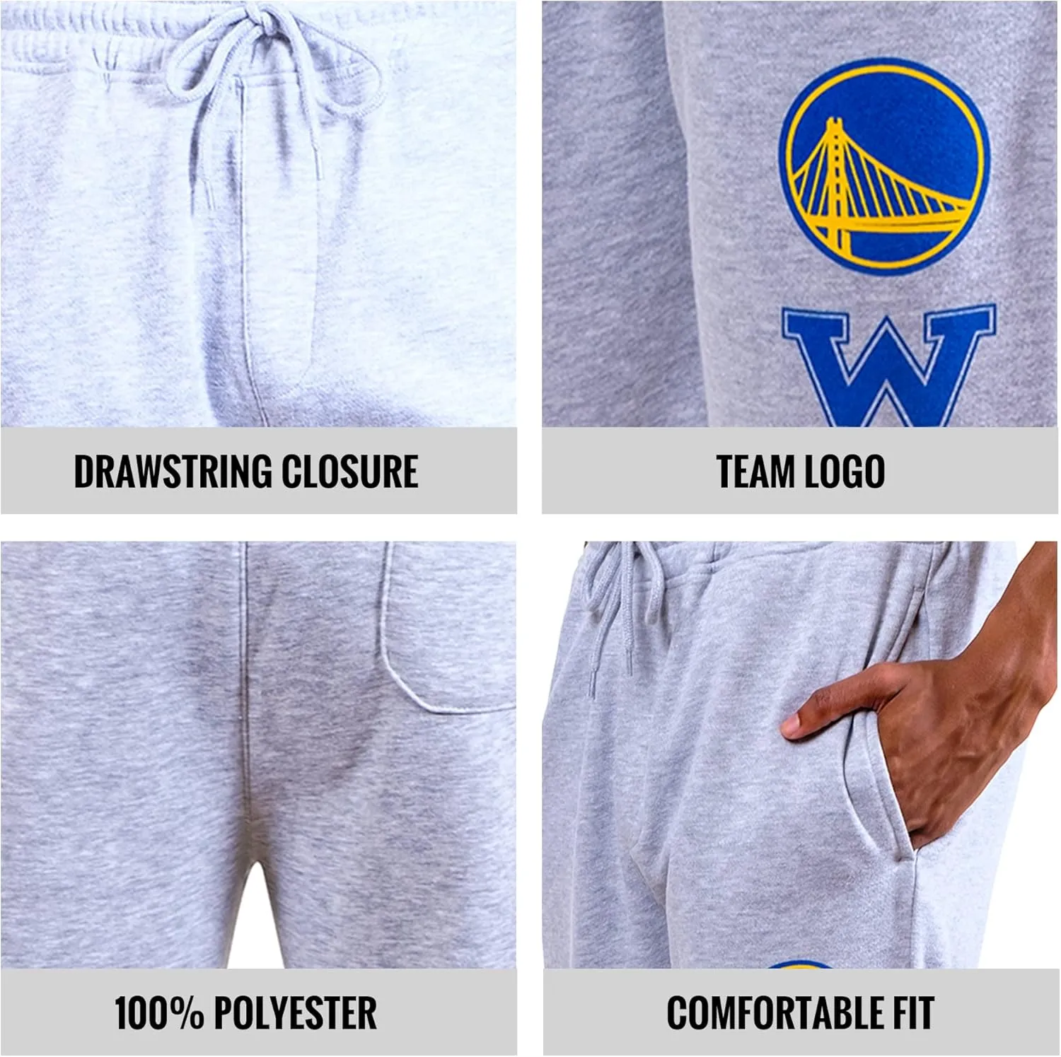 Ultra Game Men's NBA Official Super Soft Game Day Jogger Sweatpants