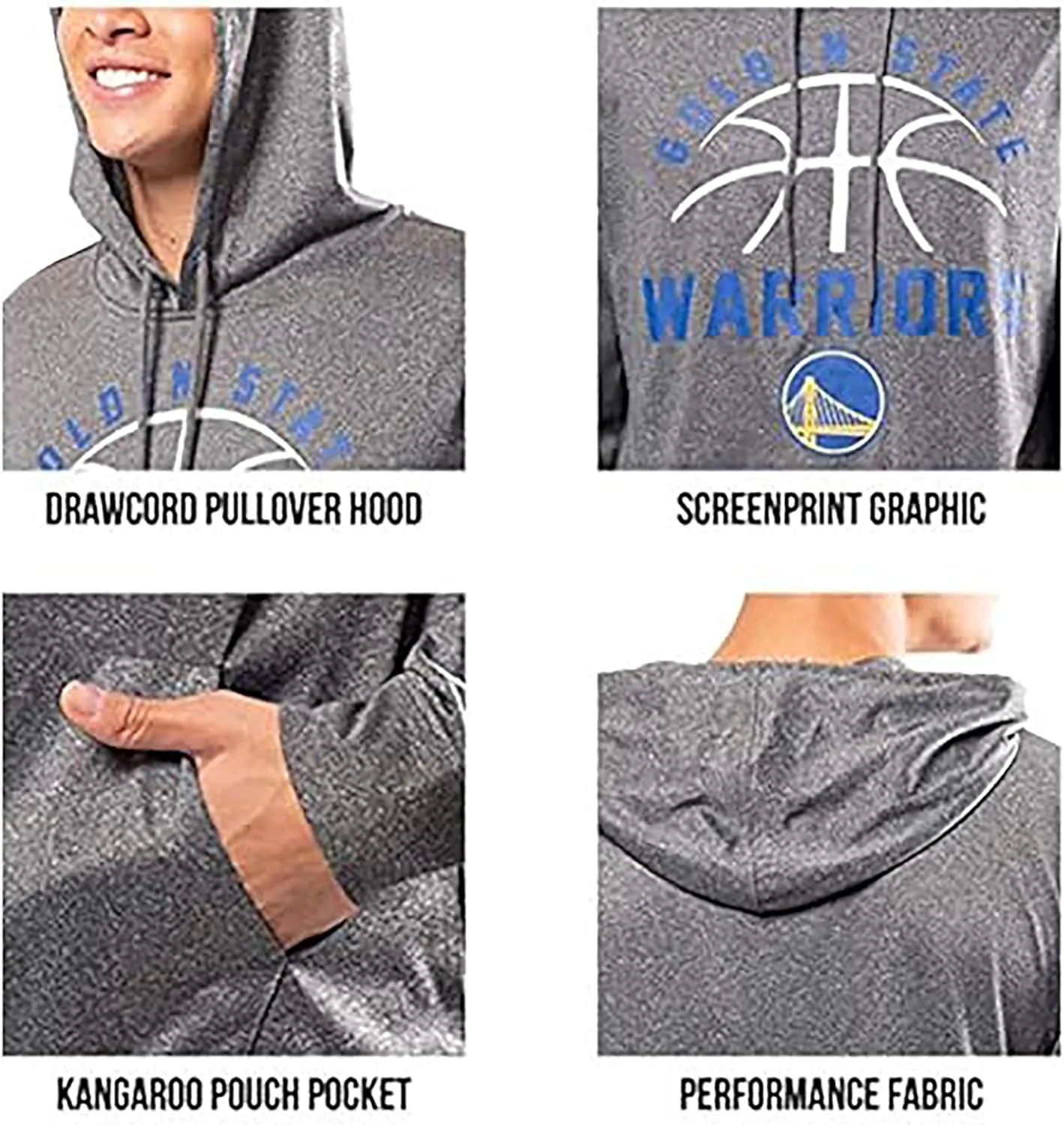Ultra Game Men's NBA Official Super Soft Lightweight Pullover Hoodie Sweatshirt