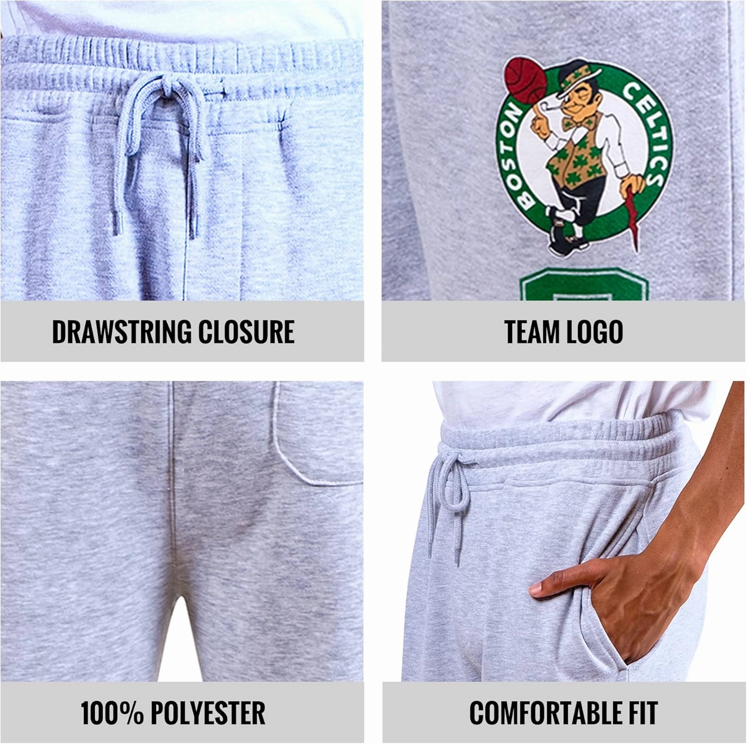 Ultra Game Men's NBA Official Super Soft Game Day Jogger Sweatpants