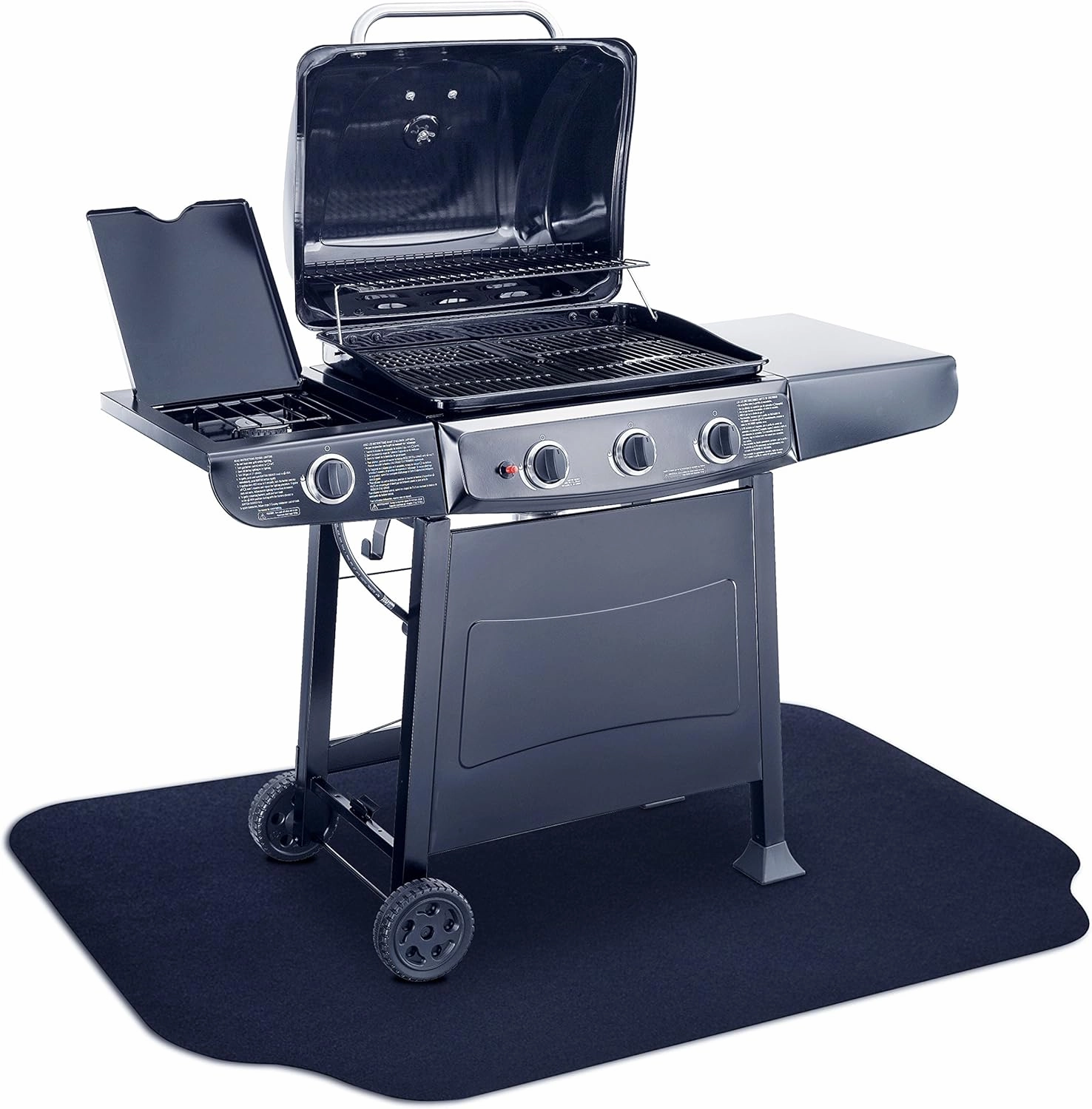 Under the Grill Protective Deck and Patio Mat, 36 x 56 inches,Black