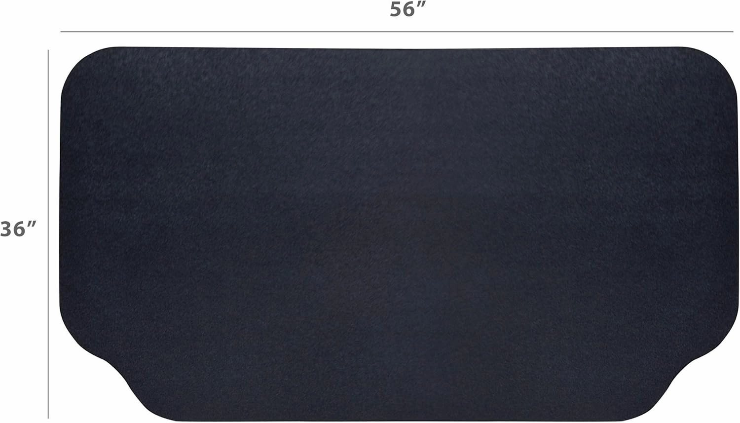 Under the Grill Protective Deck and Patio Mat, 36 x 56 inches,Black