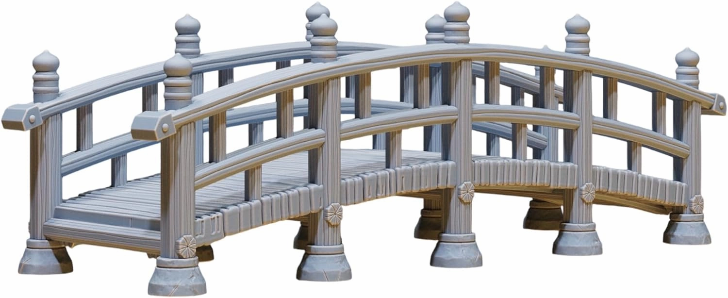 Unpainted DND Eastern Bridge Terrain Miniature, Tabletop Gaming Collectible, Fantasy World, Ideal Gift for Dungeon Masters and Collectors - Designed by Epic Miniatures