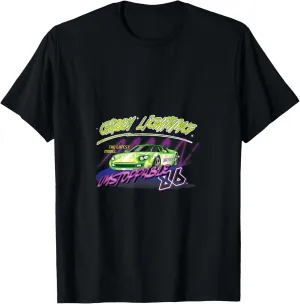 Unstoppable 86 Green Fire Race Car Graphic for Car Fanatics T-Shirt