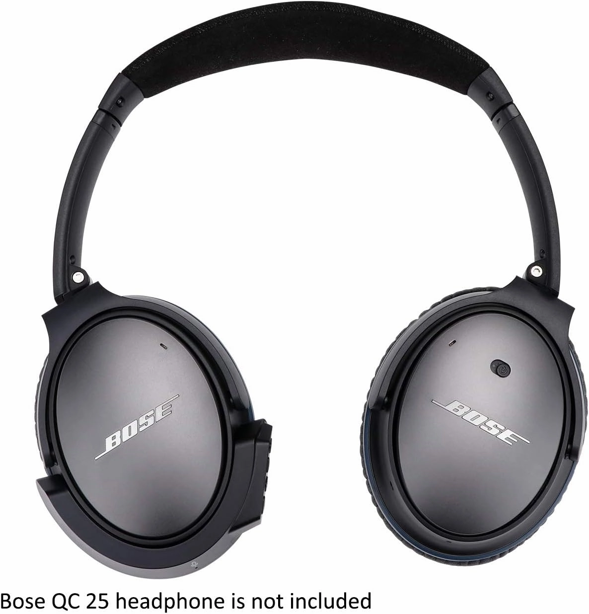 Upgraded aptX Wireless Bluetooth Adapter for Bose QuietComfort QC 25 Headphones with Mic/Volume Control, Black