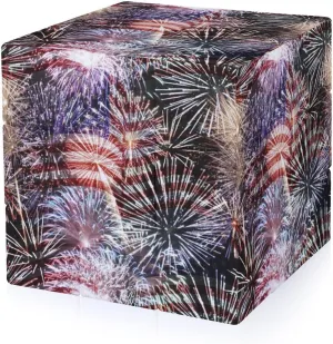 U.S. Flag Fireworks July 4th Funny 3x3x3 Cube Smooth Lightweight Puzzle for Adult Graphic Printing Travel