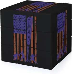 U.S. Softball Flag Funny 3x3x3 Cube Smooth Lightweight Puzzle for Adult Graphic Printing Travel
