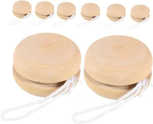 Vaguelly Wooden Yo-yo Balls Drawing 8pcs Boys and Girls' Toys Hand-Painted Balls for Boys and Girls Group Activity Stylish Safe