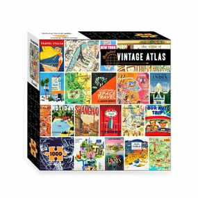 Vintage Atlas Collage 1000-Piece Jigsaw Puzzle