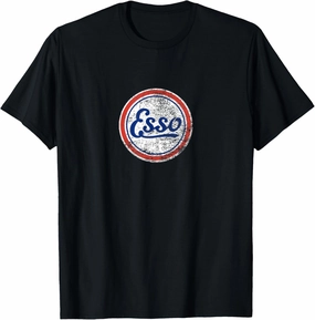 Vintage Car ESSO Gas Station Mens and Womens T-Shirt