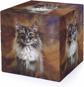 Vintage Cat Painting Funny 3x3x3 Cube Smooth Lightweight Puzzle for Adult Graphic Printing Travel