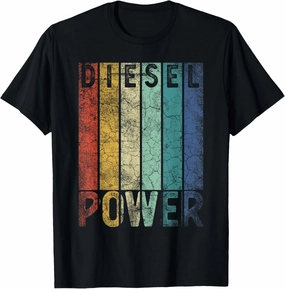 Vintage Diesel Power Funny Gift For Car Mechanic Smoke Truck T-Shirt
