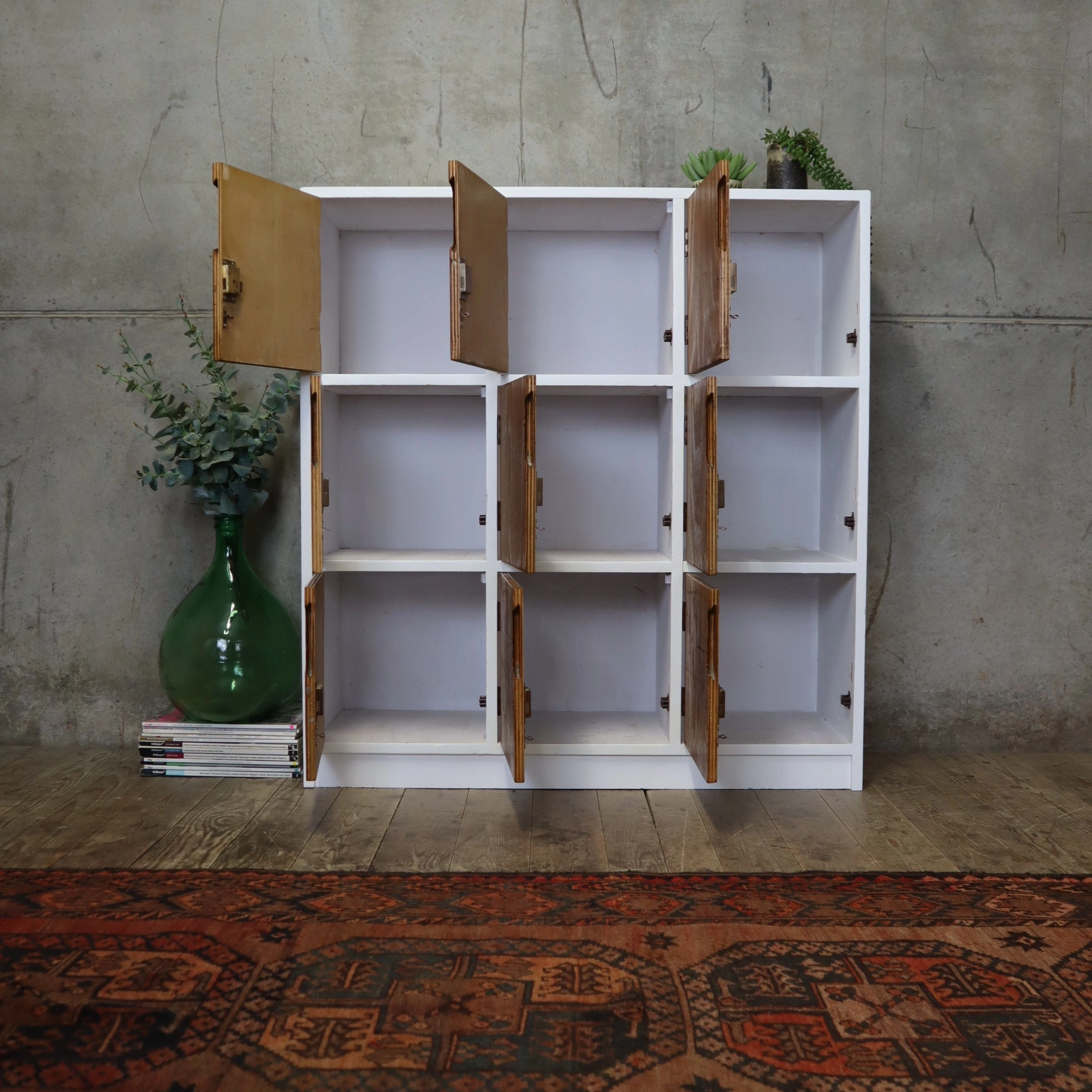 Vintage Esavian School Gym Wooden Lockers - 1903e