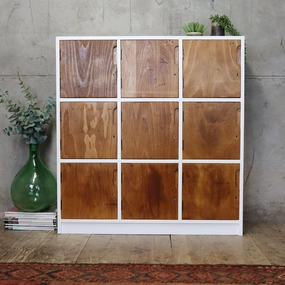 Vintage Esavian School Gym Wooden Lockers - 1903e