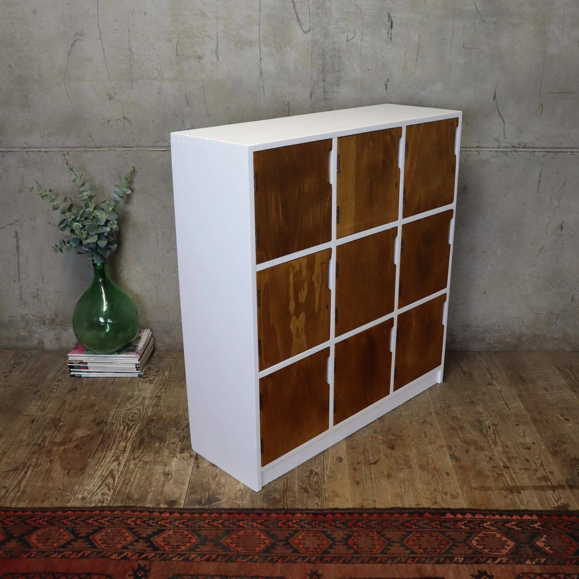 Vintage Esavian School Gym Wooden Lockers - 1903e