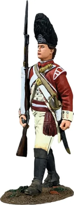 W. Britain American Revolution 16122 British 43rd Regiment of Foot NCO Marching with Rifle 1:30 Scale Metal