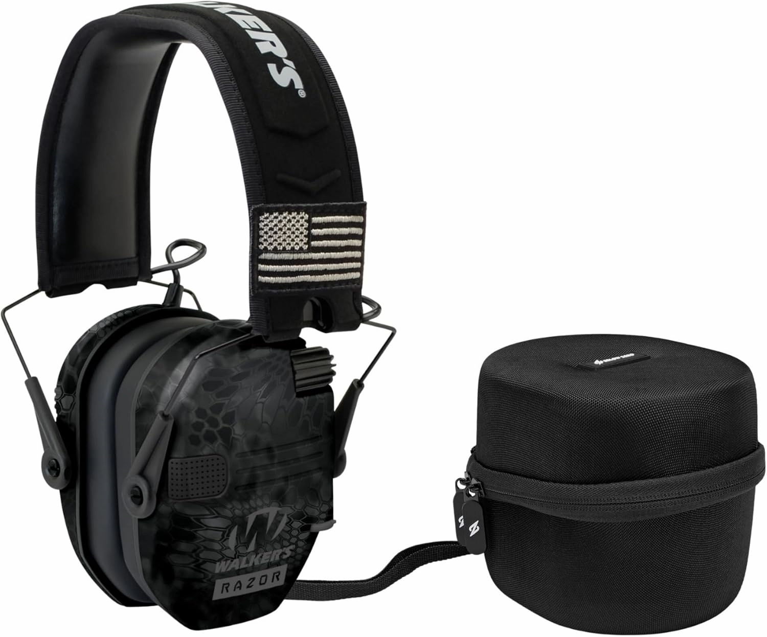 Walker's Game Ear Razor Slim Electronic Lightweight Shooting Hunting Range Hearing Protection Muffs Bundle