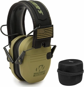 Walker's Game Ear Razor Slim Electronic Lightweight Shooting Hunting Range Hearing Protection Muffs Bundle