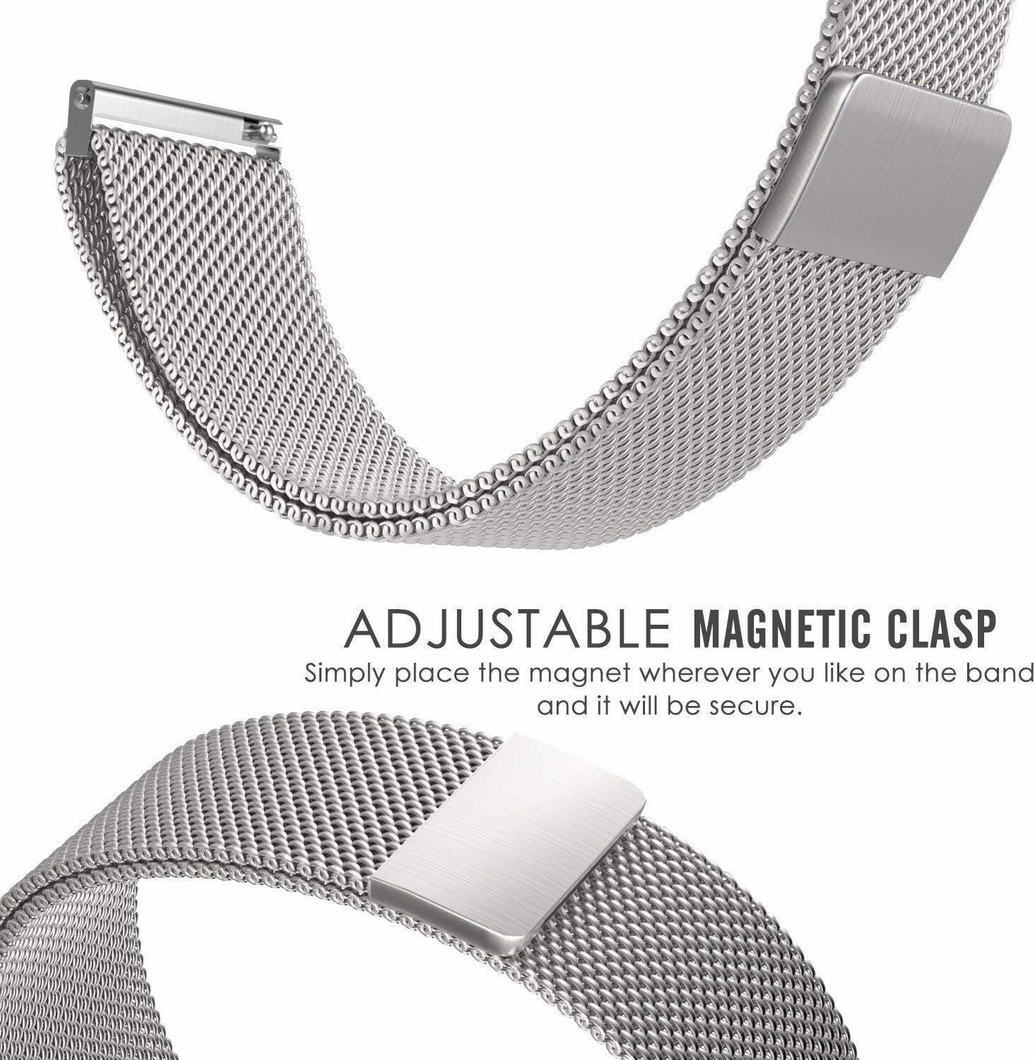 Watch Strap, 18mm 20mm 22mm Universal Loop Strap watchbands Metal Stainless Steel Band Men amp Bracelet