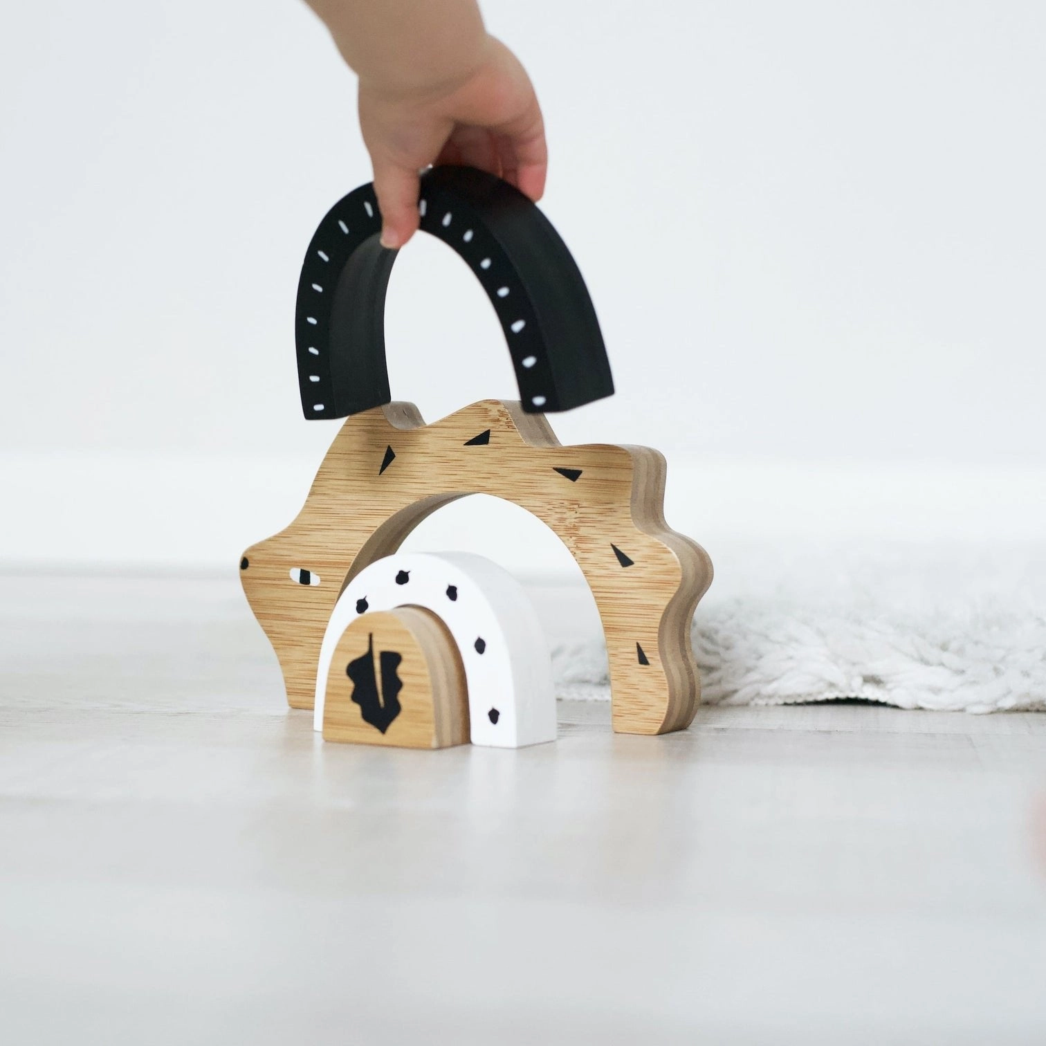 Wee Gallery Bamboo Nesting Hedgehog Blocks