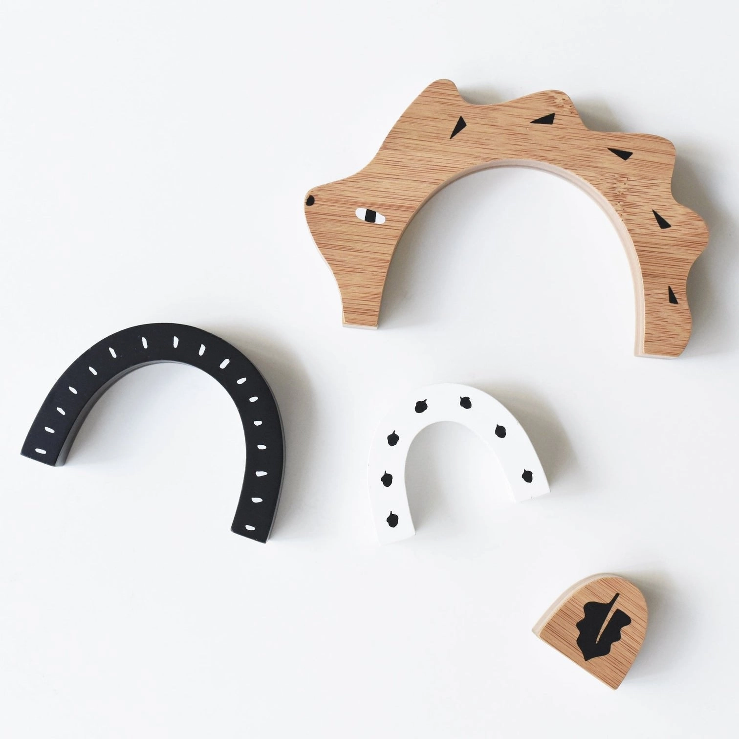 Wee Gallery Bamboo Nesting Hedgehog Blocks