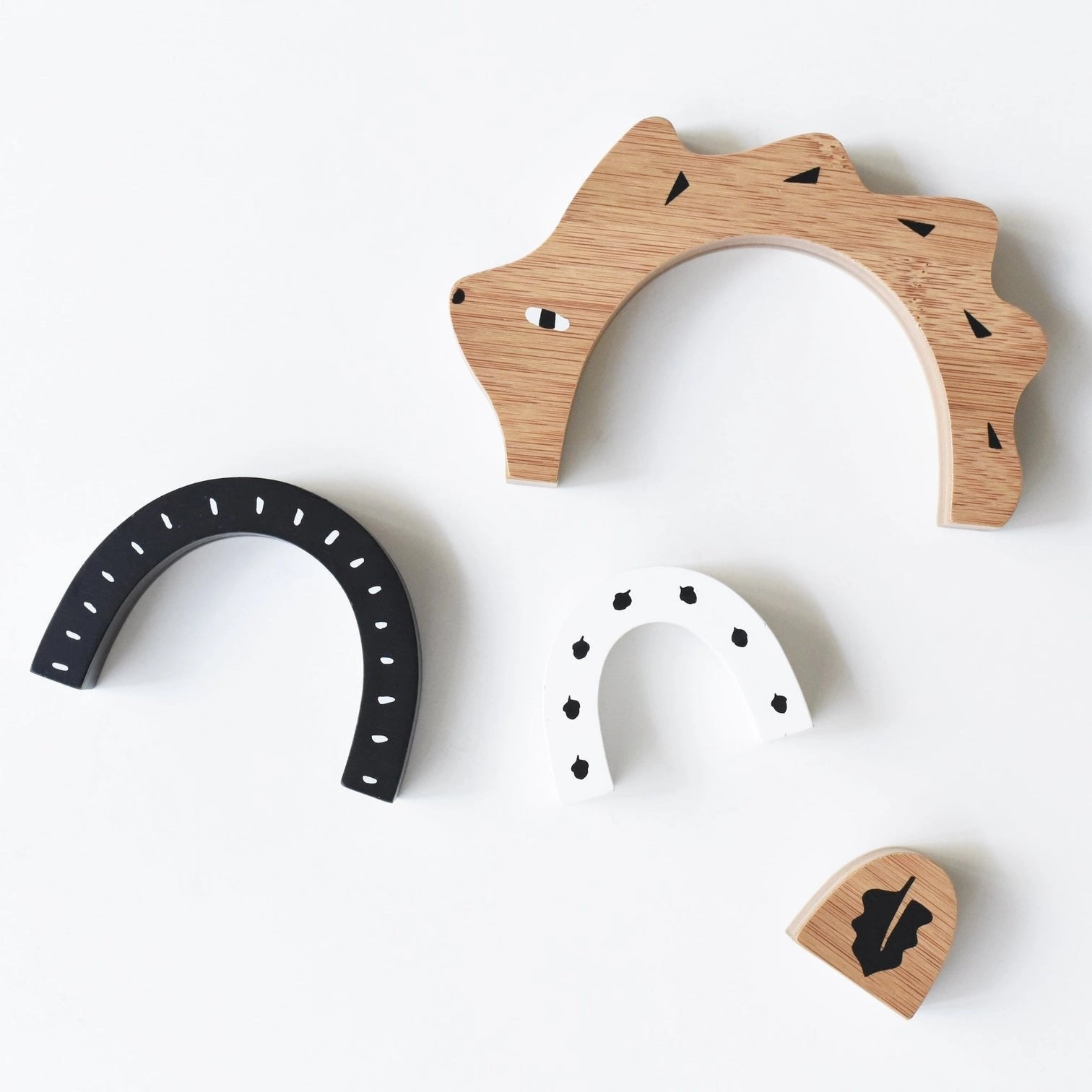 Wee Gallery Bamboo Nesting Hedgehog Blocks
