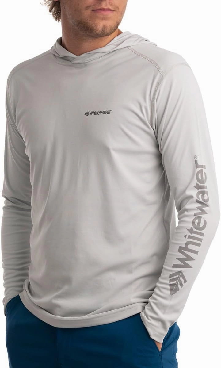 Whitewater Fishing Lightweight Long Sleeve Tech Hoodie with UPF Protection