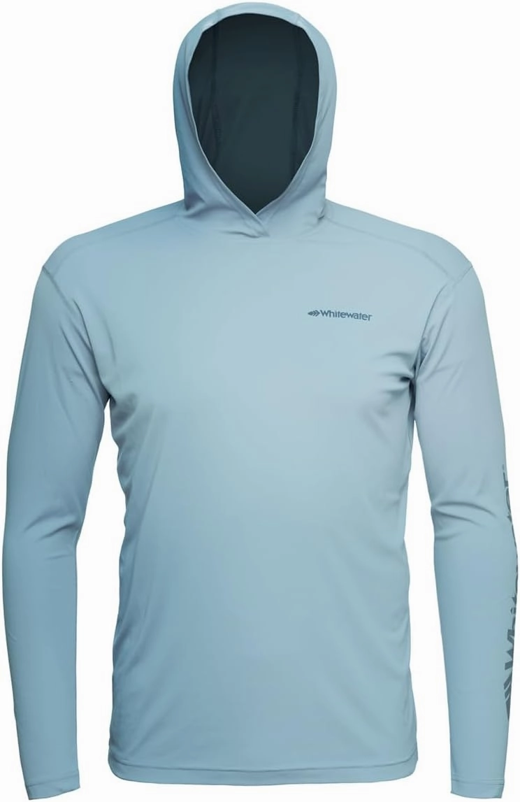 Whitewater Fishing Lightweight Long Sleeve Tech Hoodie with UPF Protection