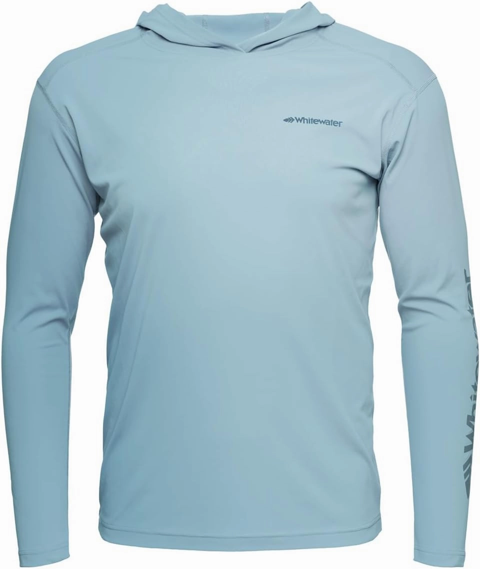 Whitewater Fishing Lightweight Long Sleeve Tech Hoodie with UPF Protection