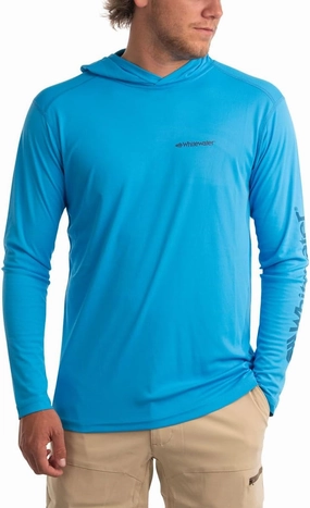 Whitewater Fishing Lightweight Long Sleeve Tech Hoodie with UPF Protection