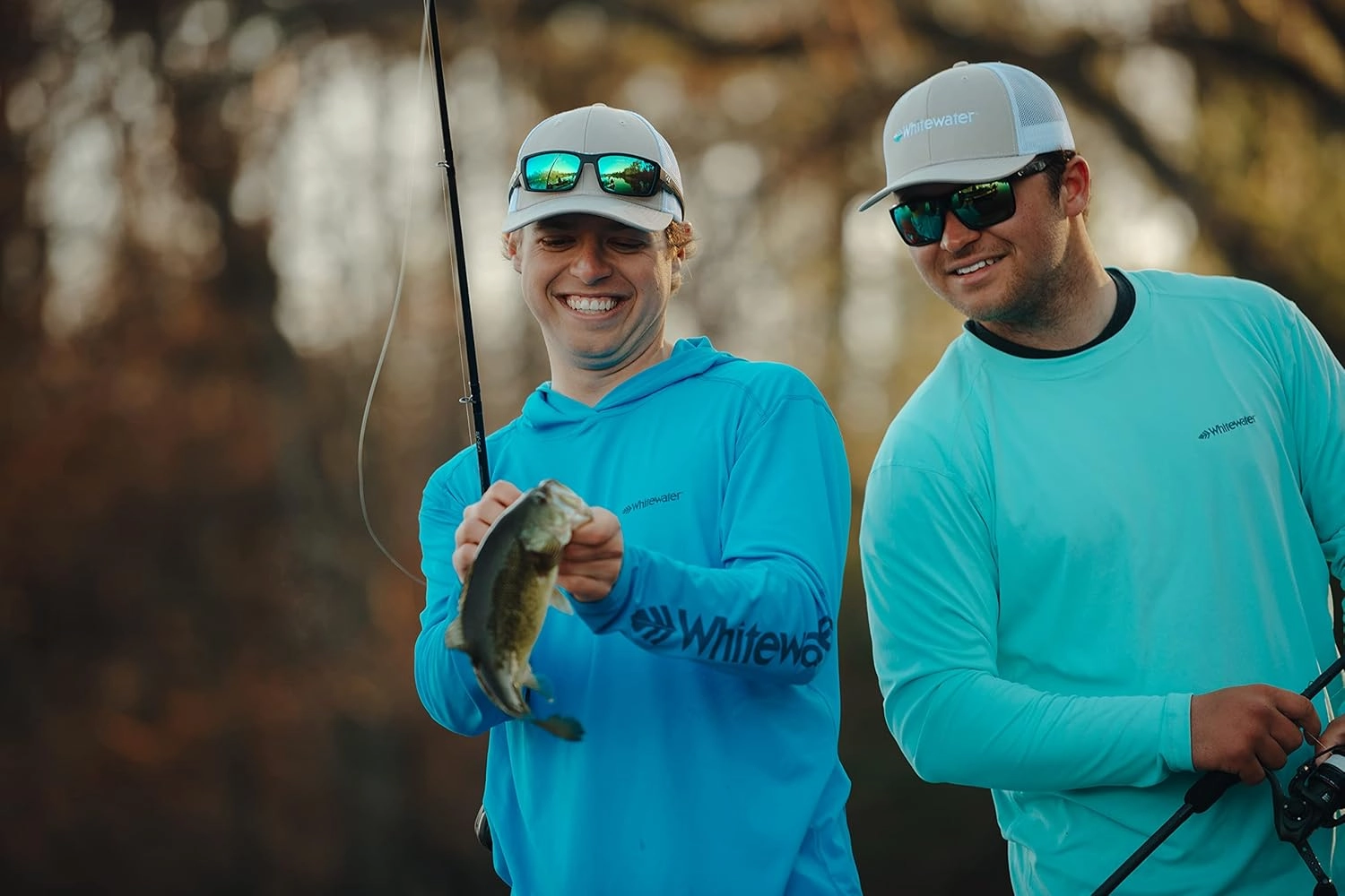 Whitewater Fishing Lightweight Long Sleeve Tech Hoodie with UPF Protection