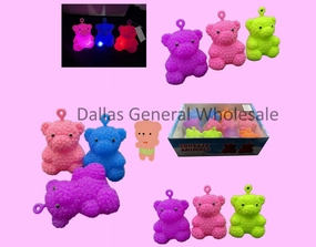 Wholesale Light Up Squeezable Bear Toy For Kids - Assorted