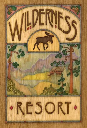 Wilderness Resort Moose Camp Great Outdoors Jigsaw Puzzles for Adults 1000 Piece Puzzle for Adults Challenging Puzzle with Letters on Back Challenging Family Puzzle Art DIY Toy Gift