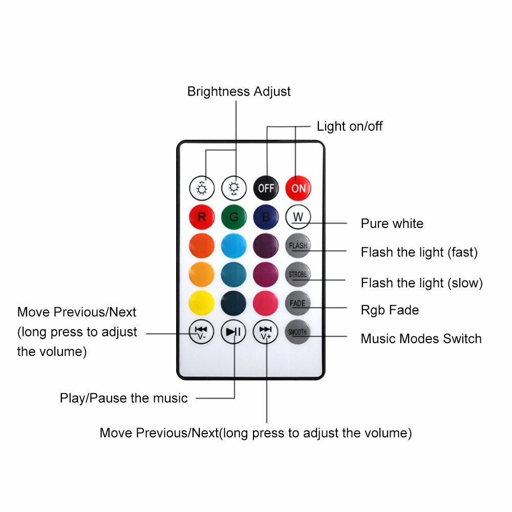 Wireless Bluetooth Speaker 12W RGB Bulb LED Lamp with Remote Control