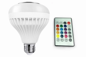 Wireless Bluetooth Speaker 12W RGB Bulb LED Lamp with Remote Control
