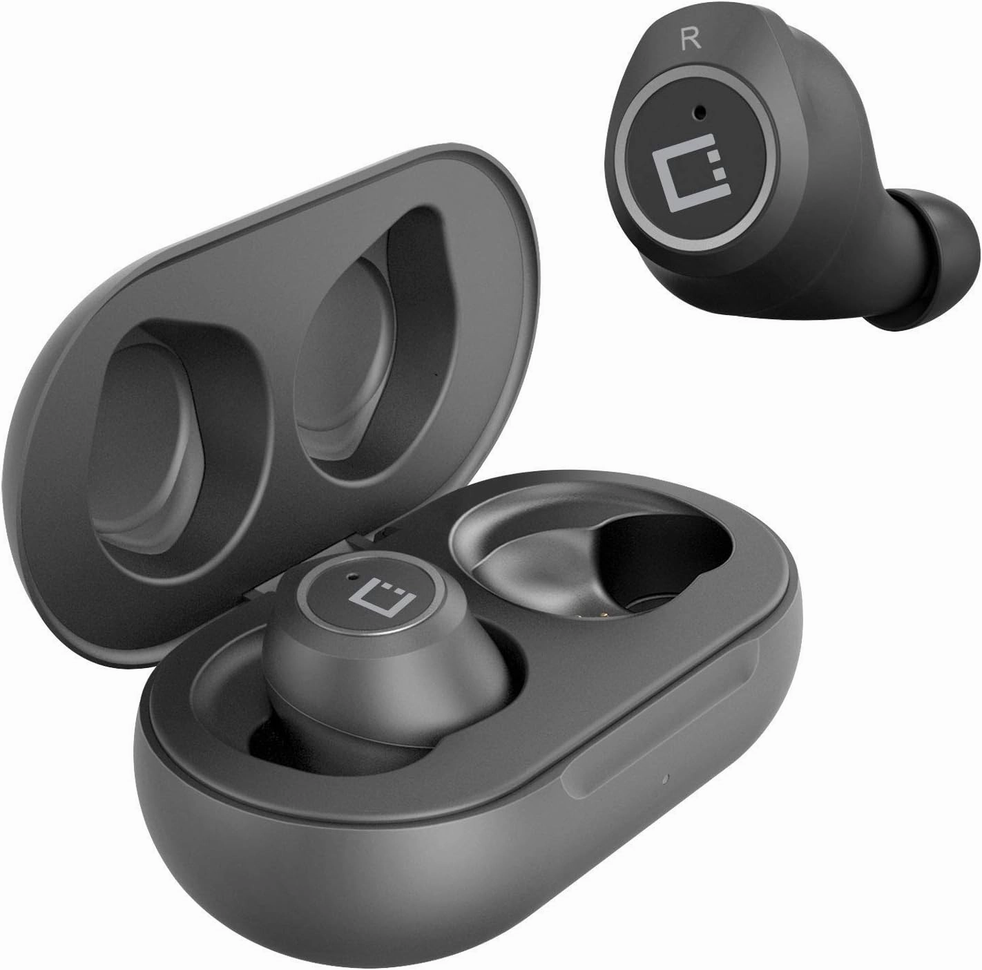 Wireless V5 Bluetooth Earbuds Compatible with HTC Desire 516 with Charging case for in Ear Headphones. (V5.0 Black)